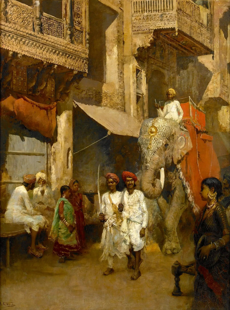Kävelyintie intialaisella kadulla - Edwin Lord Weeks