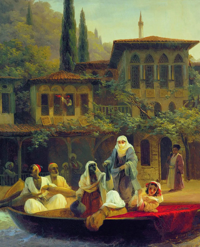 Kävelyvenesatamassa Kumkapiin Konstantinopolissa - Ivan Aïvazovski