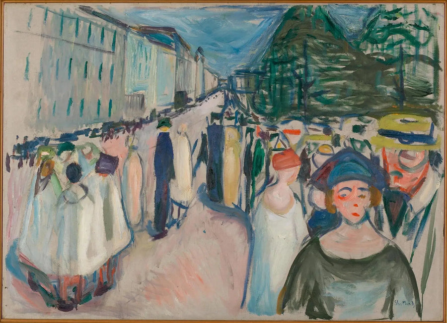 Kävely Karl Johanilla - Edvard Munch