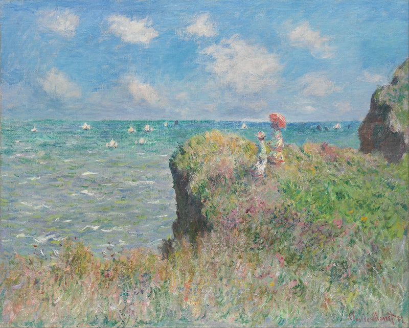 Kävely kallion reunalla, Pourville - Claude Monet