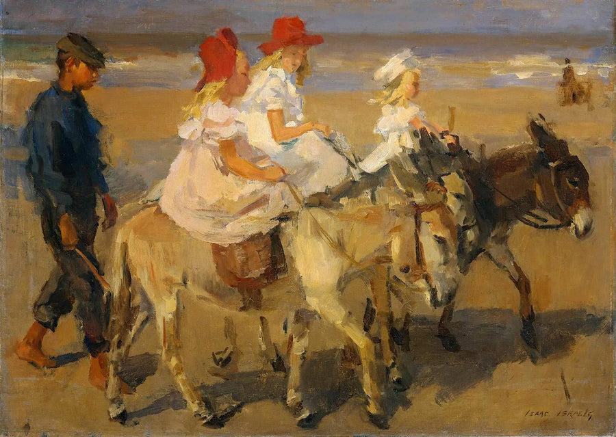 Aasi ratsastaa rannalla - Isaac Israel