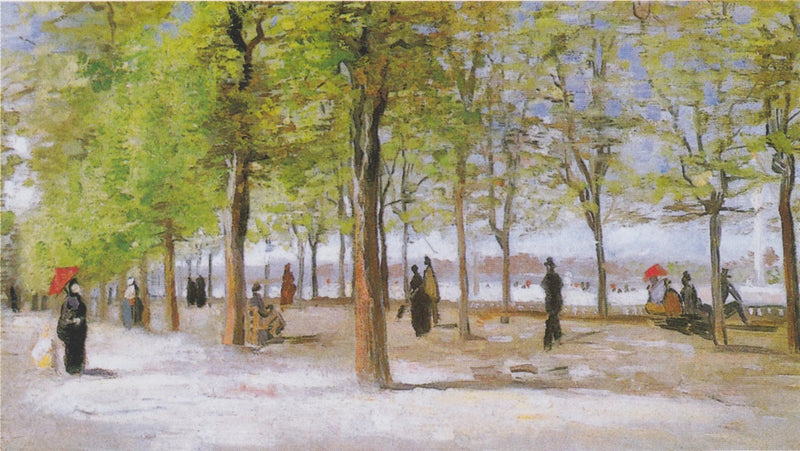 Kävijät Luxemburgin puutarhassa - Vincent van Gogh