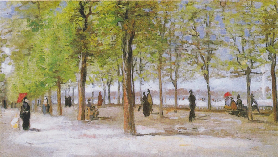 Kävijät Luxemburgin puutarhassa - Vincent van Gogh