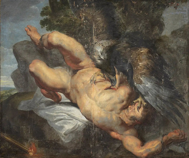 Prometheus ketjutettu, kotkan kanssa - Peter Paul Rubens