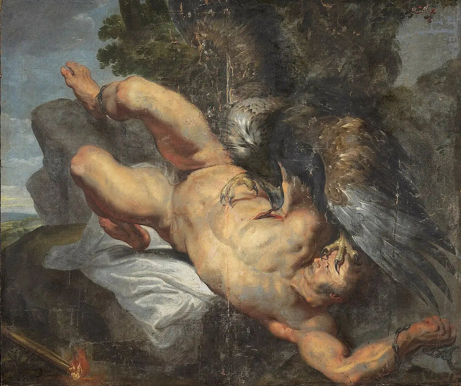 Prometheus ketjutettu, kotkan kanssa - Peter Paul Rubens