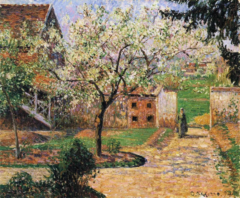 Kirsikkapuut kukassa, Éragny - Camille Pissarro