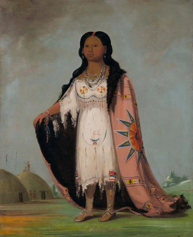 Pshán-shaw, parfumedyrkki, kaksitoistavuotias tyttö verisellä kädellä - George Catlin
