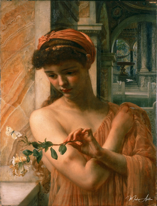 Psyché dans le temple de l'amour - Edward Poynter - Reproductions de tableaux et peintures haut de gamme