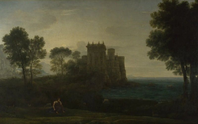 Psykée rakastumisen palatsin edessä - Claude Lorrain