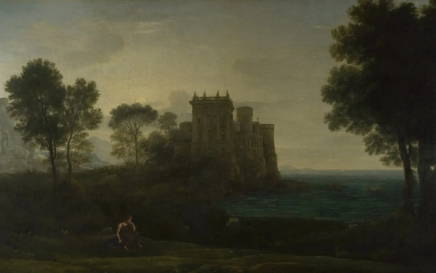 Psykée rakastumisen palatsin edessä - Claude Lorrain