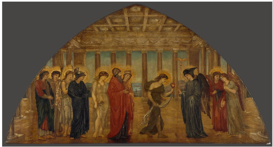 Psyké astuu Olympoksen portaille - Edward Burne-Jones