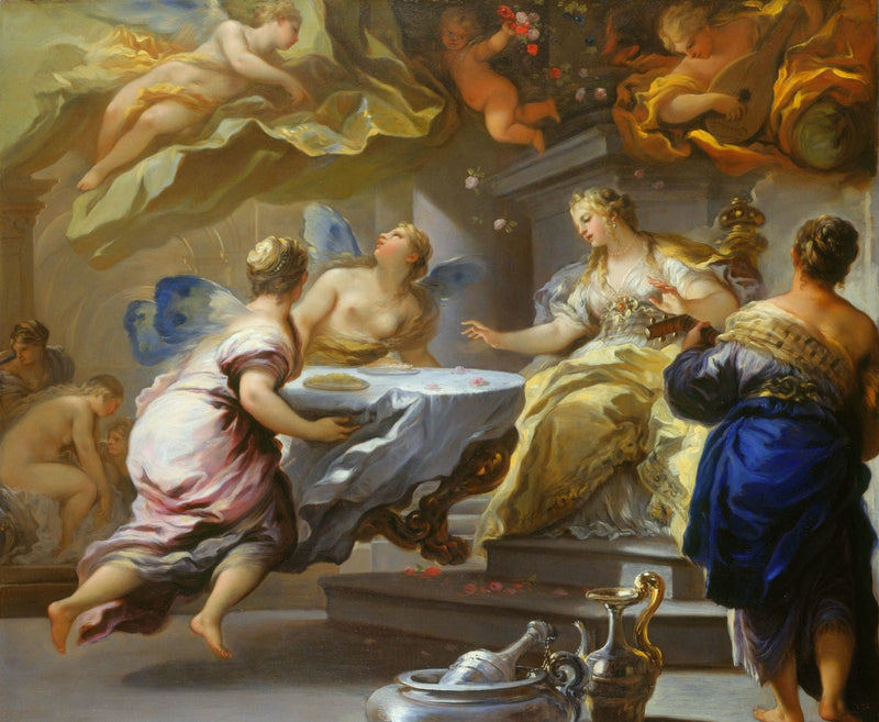 Psykée palveluksessa näkymättömien henkien avulla - Luca Giordano