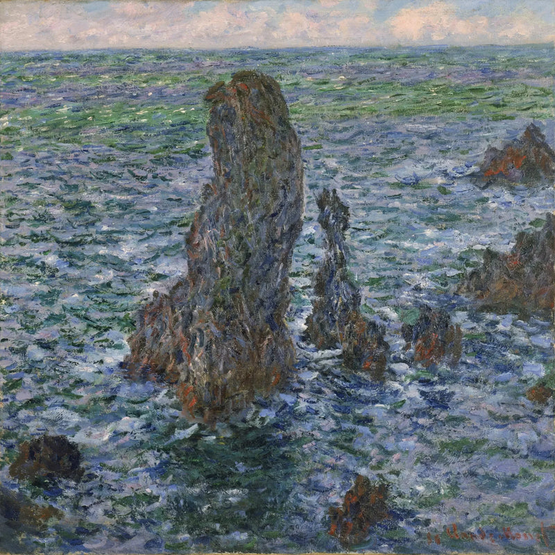 Port-Coton W1087:n pyramidit - Claude Monet