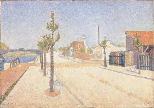 Clichyn laituri, aurinko - Paul Signac