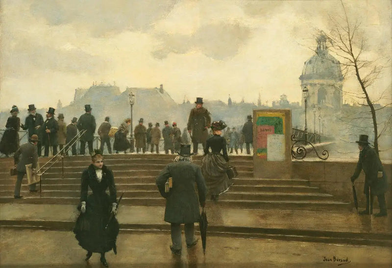 Seine-joen rantakatu Arts-sillalle Pariisissa - Jean Béroud