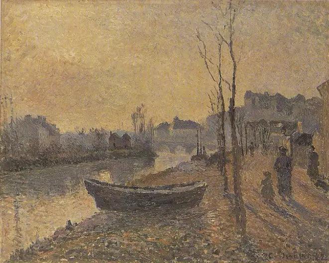 Quai du Pothuis, Oise-joen rannat - Camille Pissarro