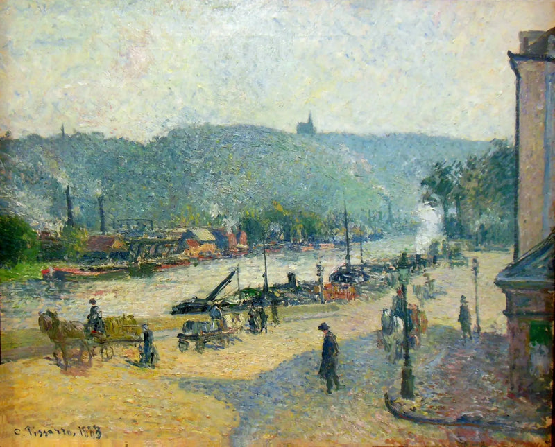 Rouenin laiturit - Camille Pissarro
