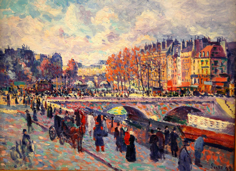 Seine-joen laiturit Pariisissa - Maximilien Luce