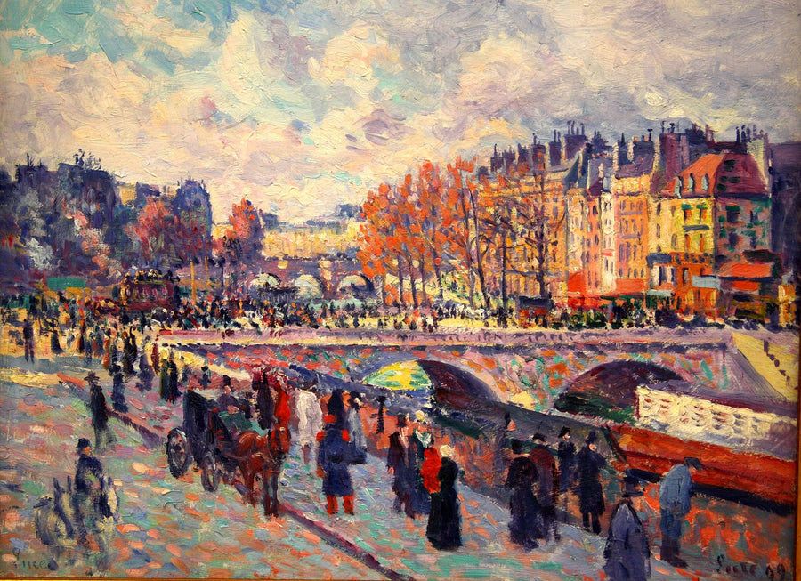 Seine-joen laiturit Pariisissa - Maximilien Luce