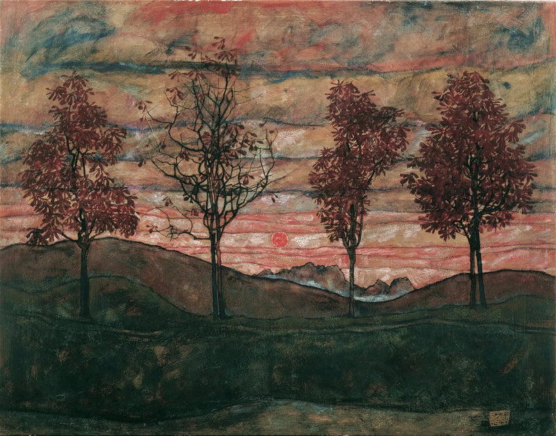 Neljä puuta - Egon Schiele