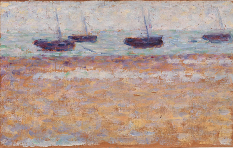 Neljä venettä Grandcampissa - Georges Seurat