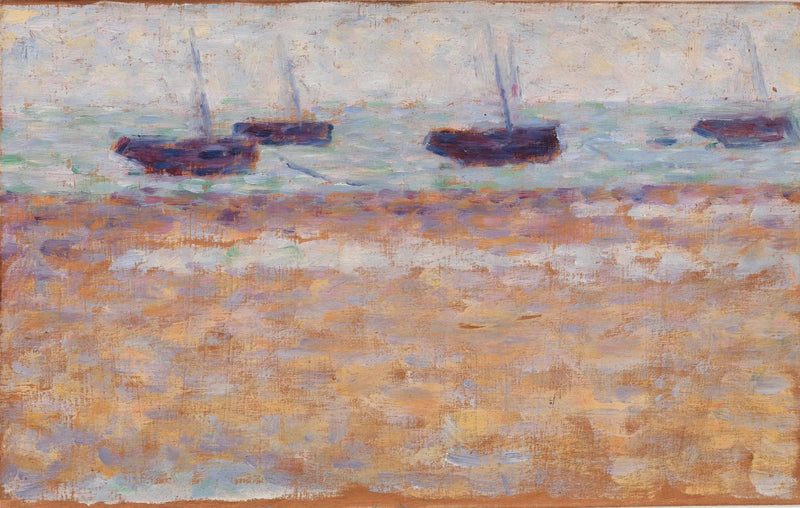 Neljä venettä Grandcampissa - Georges Seurat