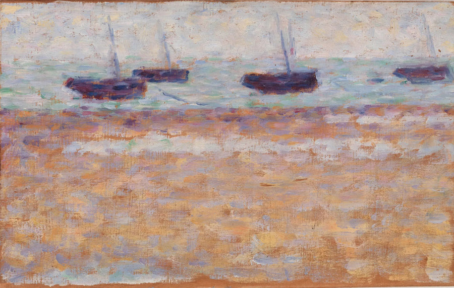 Neljä venettä Grandcampissa - Georges Seurat