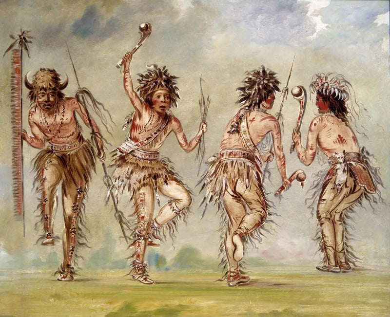 Neljä tanssijaa - George Catlin
