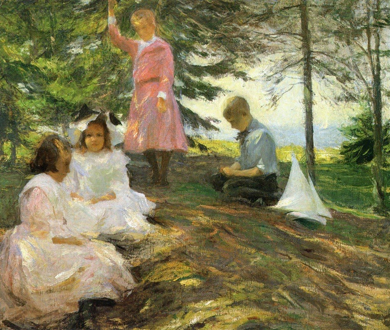 Neljä lasta North Havenissa - Frank Weston Benson