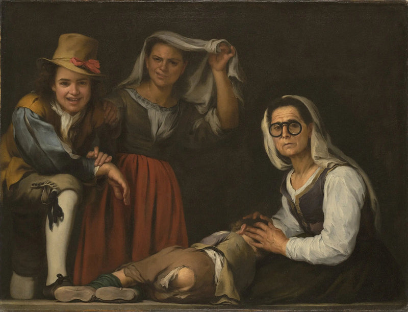 Neljä hahmoa portaikossa - Bartolomé Esteban Murillo