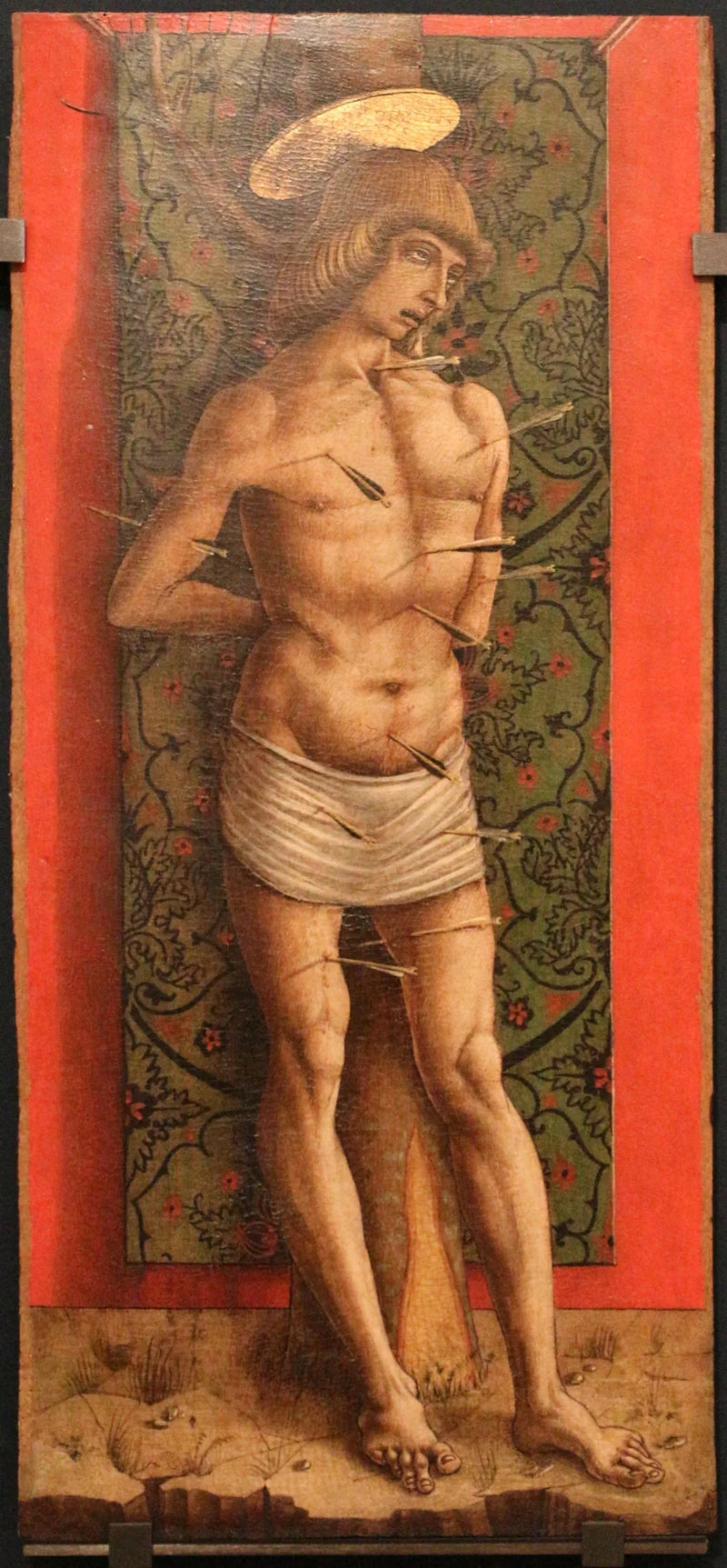 Neljä pyhää ja autuaaksi julistettua: Pyhä Sebastianus - Carlo Crivelli