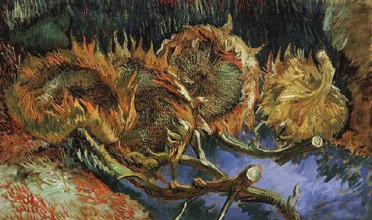 Neljä kuihtunutta auringonkukkaa - Vincent van Gogh