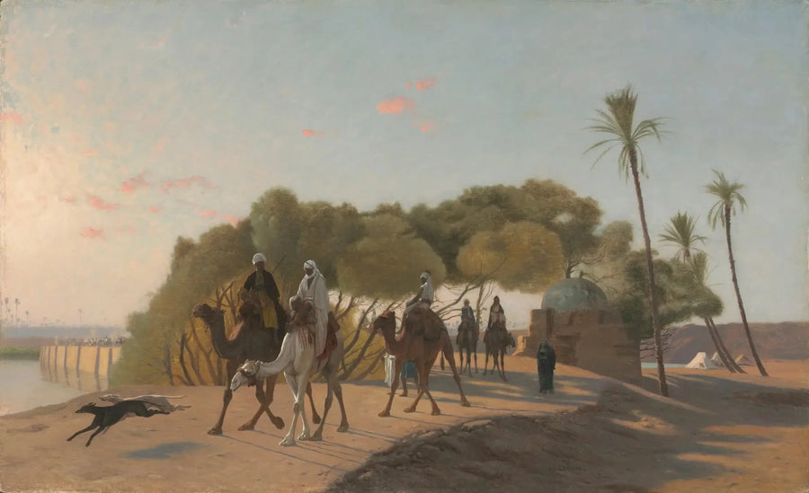 Poistu oasiksesta - Jean-Léon Gérôme
