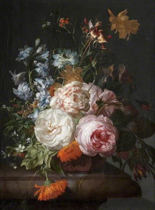 Fleurs dans un vase en terre cuite — GL GM 82 - Rachel Ruysch