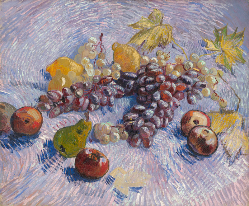Omenat, päärynät, sitruuna ja viinirypäleet - Vincent van Gogh