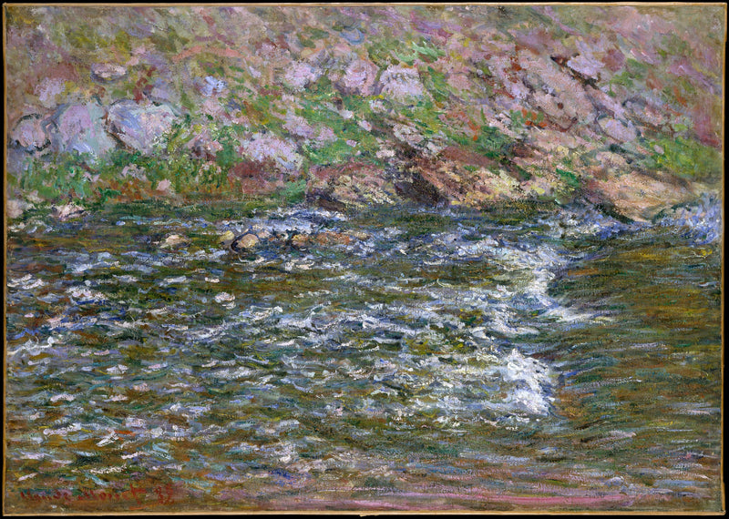 Nopeat pienellä laaksolla Fresselinesissä - Claude Monet