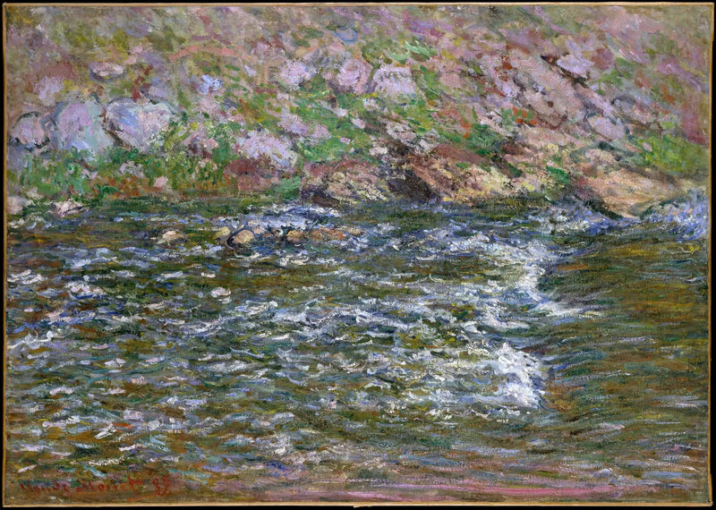 Nopeat pienellä laaksolla Fresselinesissä - Claude Monet