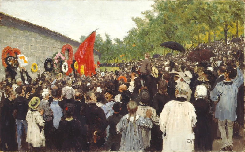 Kokoontuminen Père Lachaise'n hautausmaalla kommunin uhrien muistoksi - Ilya Repin