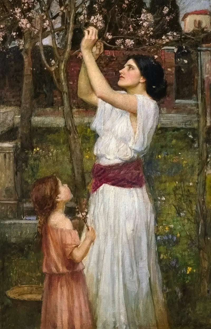 Koota manteli kukkia - John William Waterhouse