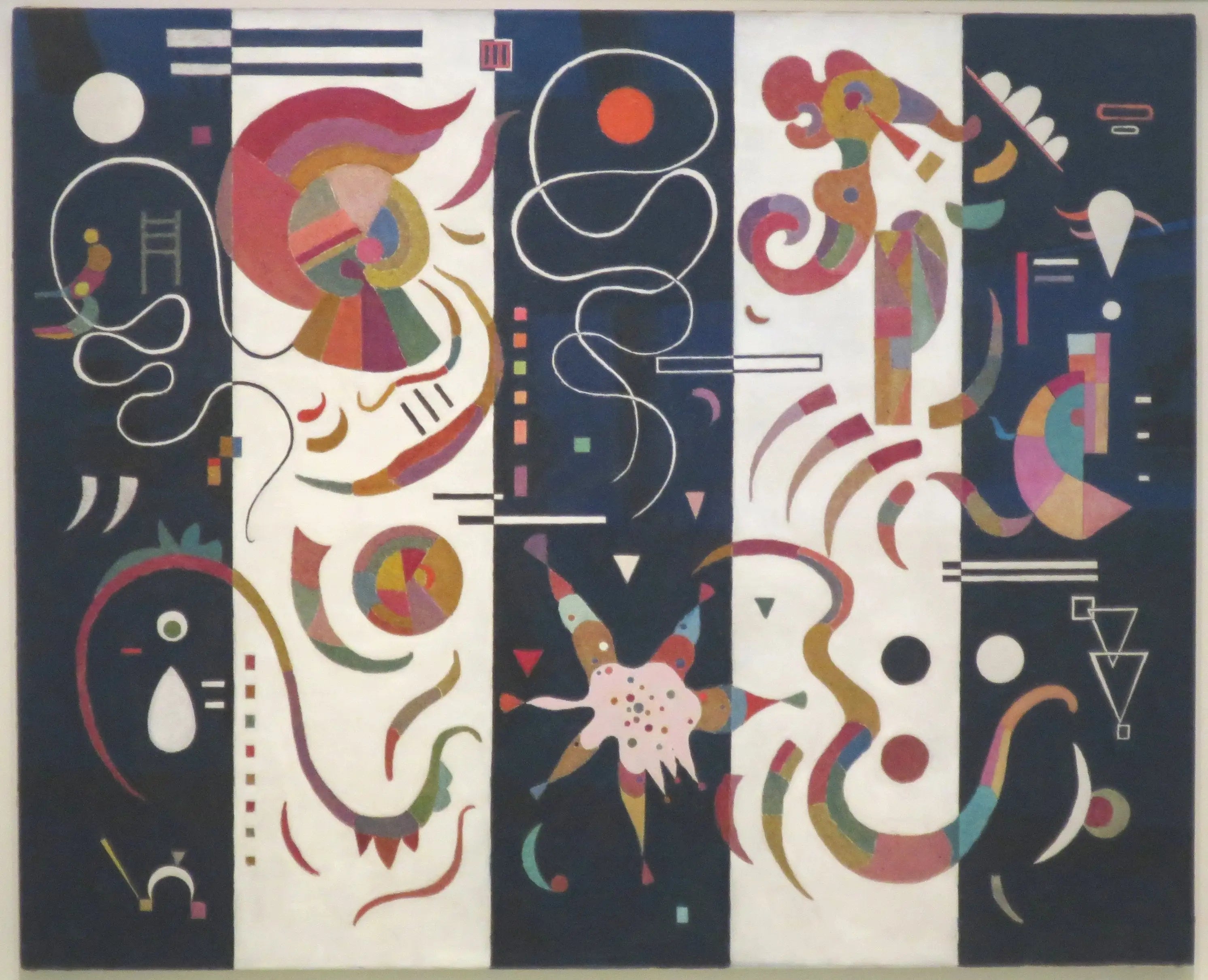 Reproduction du tableau « Rayé - Vassily Kandinsky » par Alpha Reproduction en peinture à l’huile