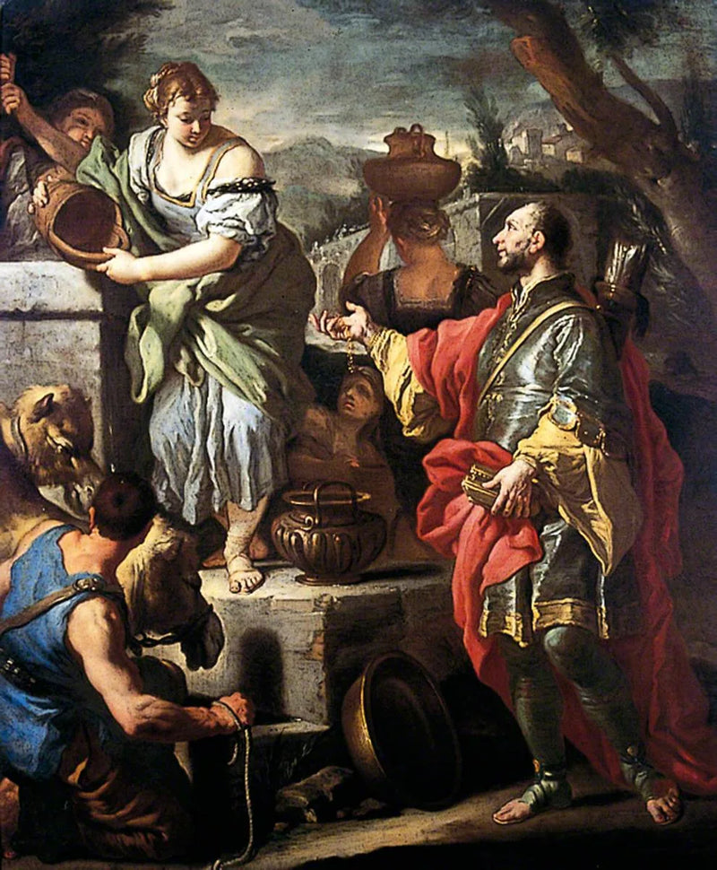 Rebecca ja Eliazer kaivolla - Francesco Solimena