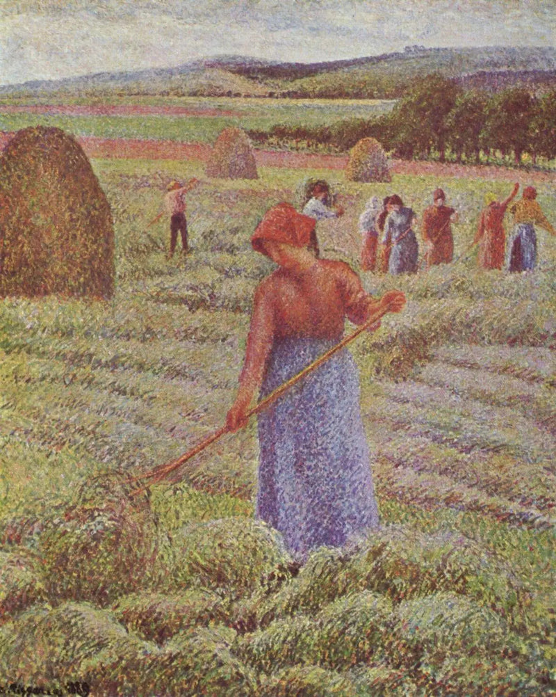 Heinänkorjuu Eragny-sur-Eptessä - Camille Pissarro