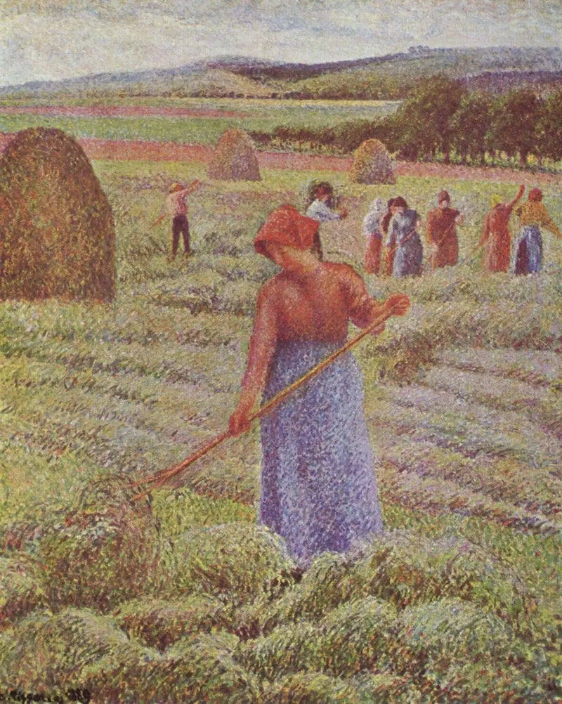 Heinänkorjuu Eragny-sur-Eptessä - Camille Pissarro