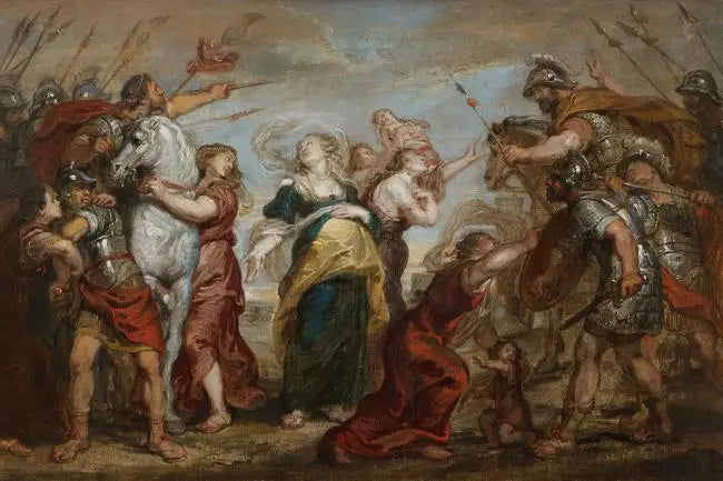 Sovinto Sabinien ja roomalaisten välillä - Peter Paul Rubens