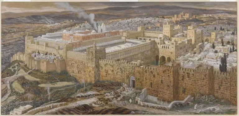 Jerusalemin ja Herodeksen temppelin uudelleenrakennus - James Tissot