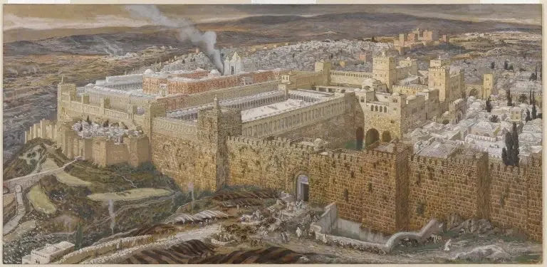 Jerusalemin ja Herodeksen temppelin uudelleenrakennus - James Tissot