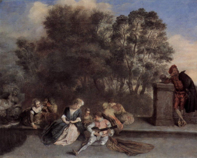 Italialainen leikki - Antoine Watteau