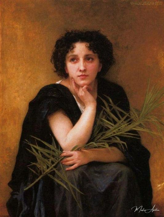 Réflexion - William Bouguereau - Reproductions de tableaux et peintures haut de gamme