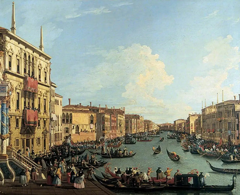 Regatta Suuurilla Kanavalla, Venetsia - Canaletto
