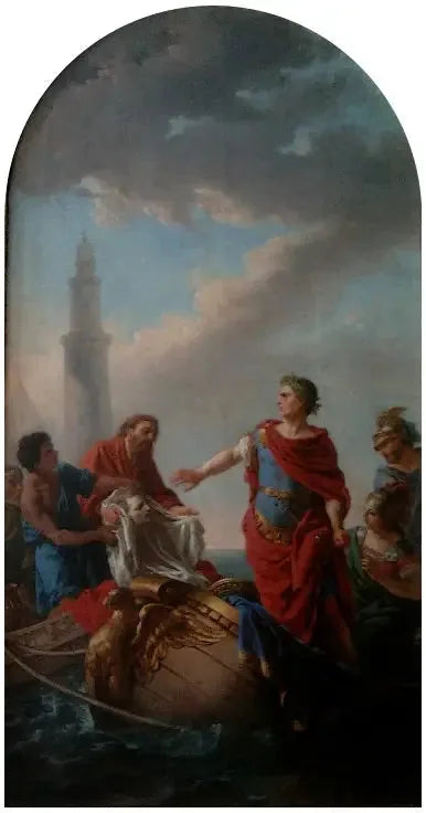 Cäsarin katuminen Pompée'n kuolemasta - Louis Jean François Lagrenée